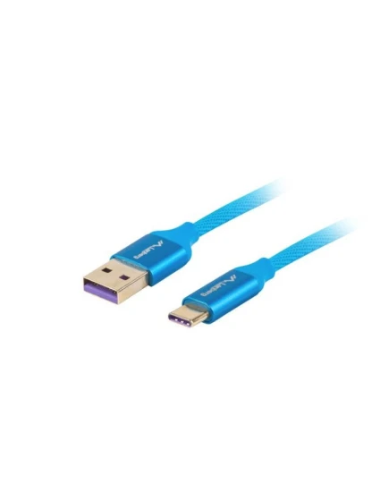 Kabel Lanberg CA-USBO-21CU-0010-BL (USB 2.0 typ A - USB typ C ; 1m; barva modrá)