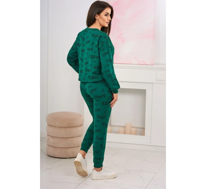 Sada s nápisy zelené barvy