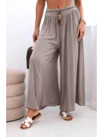 Dámské kalhoty z viskózy se širokými nohavicemi fango