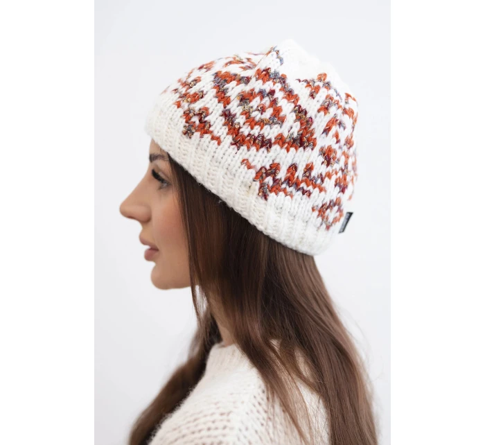 Dámská zimní vlněná čepice s ozdobnými krystalky K399 černá