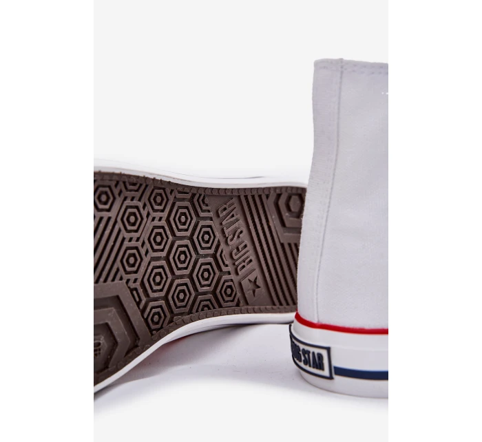 Pánské Textilní Tenisky Big Star NN174305 HI-POLY SYSTEM Bílé Pánské Textilní Tenisky Big Star NN174305 HI-POLY SYSTEM Bílé