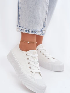 Dámské tenisky na platformě Big Star TT274269 Bílé