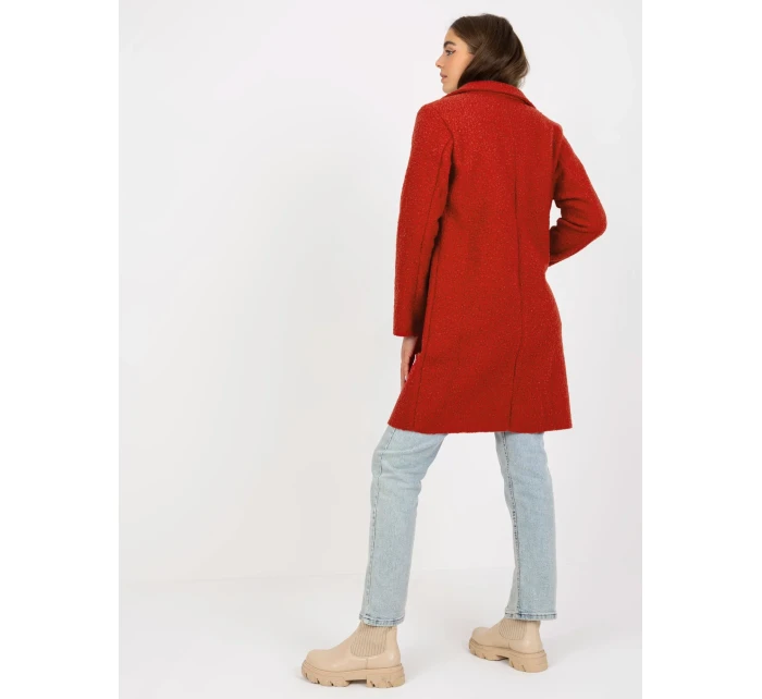 Dámský kabát TW EN BI 7372.18 tmavě oranžový