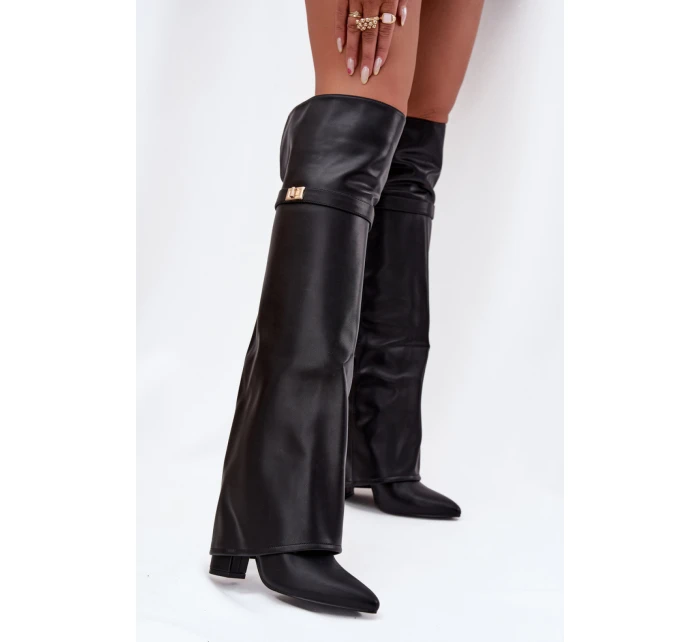 Kozačky na podpatku  model 217223 Step in style