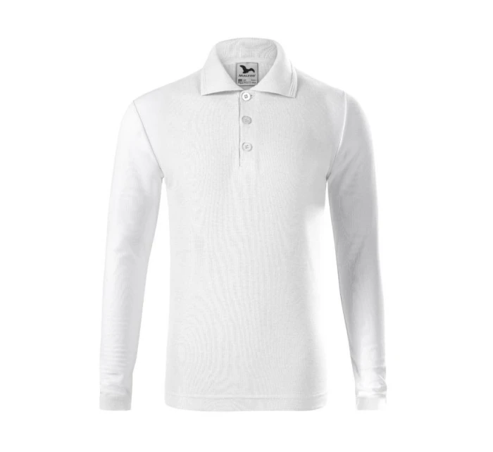Dětské tričko Pique Polo LS (bílé)