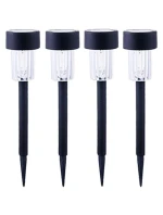 PLASTOVÁ SOLÁRNÍ LAMPA 4,5x31 cm LED - KIT.4 ks