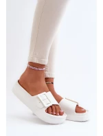 Dámské Pěnové Žabky Na Platformě S Big Star Bílé model 21654884 - Big Star Shoes Dámské Pěnové Žabky Na Platformě S Big Star Bílé model 21654884 - Big Star Shoes