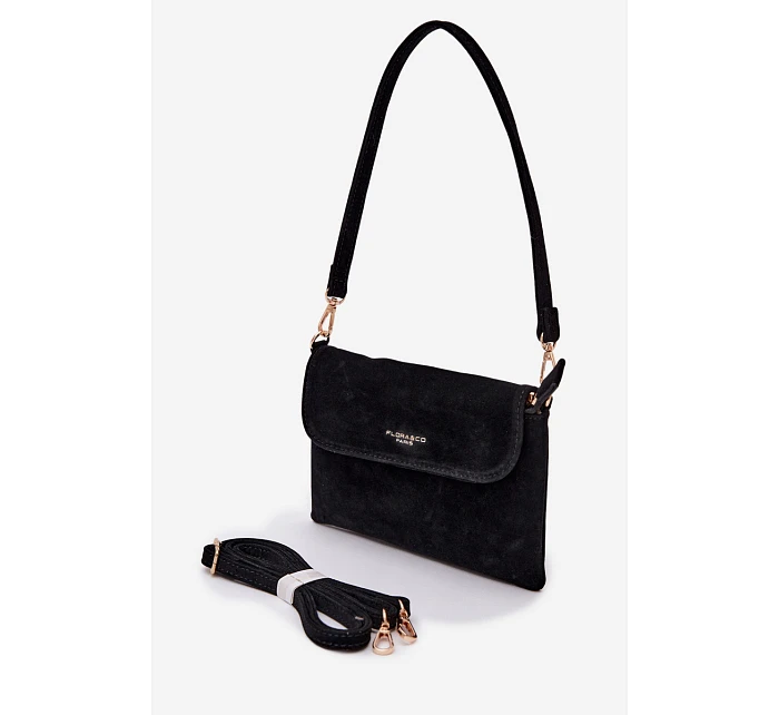 Malá Kabelka Z Eko Semiše Černá model 22111536 - Flora&Co