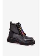 Dámské lakované kožené botky Artiker – černé Dámské lakované kožené botky Artiker – černé