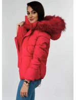 ZIMOWA KRÓTKA PIKOWANA KURTKA DAMSKA CZERWONA model 21242154 - Libland