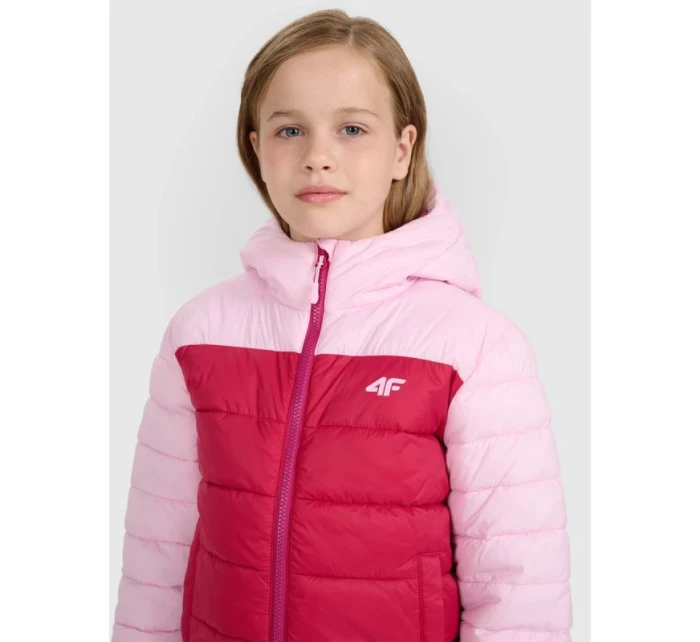 Dívčí péřová bunda se syntetickou výplní model 21757029 - 4F Dívčí péřová bunda se syntetickou výplní model 21757029 - 4F