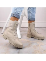 Kožené pohodlné zateplené boty Rieker W RKR613 beige