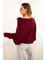 Dámský asymetrický svetr z viskózy model 21418456 - K-Fashion