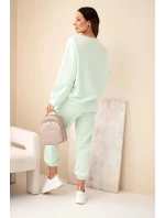 Komplet mikina + kalhoty model 21937954 mátová - K-Fashion