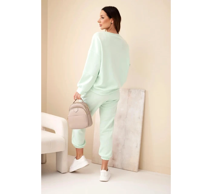 Komplet mikina + kalhoty model 21937954 mátová - K-Fashion