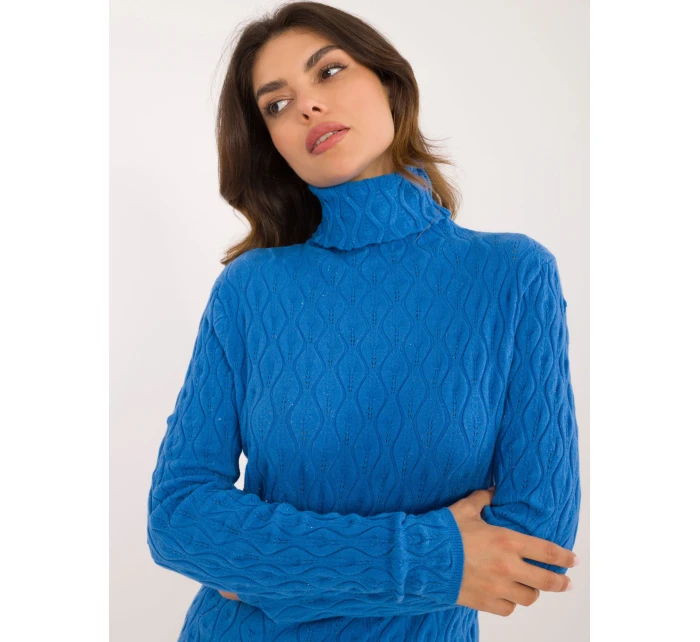 Sweter AT SW niebieski model 20493345 - FPrice Sweter AT SW niebieski model 20493345 - FPrice