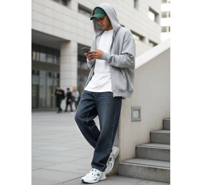 Pánské džíny baggy navy blue FashionStreet UX4480