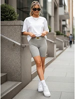 Dámské sportovní šortky typu cyklistky, šedé, FashionStreet SY0561 Dámské sportovní šortky typu cyklistky, šedé, FashionStreet SY0561