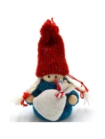 DEKORATIVNÍ PANENKA S TAŠKOU MODRÁ DÍVKA 7,5 CM DEKORATIVNÍ PANENKA S TAŠKOU MODRÁ DÍVKA 7,5 CM