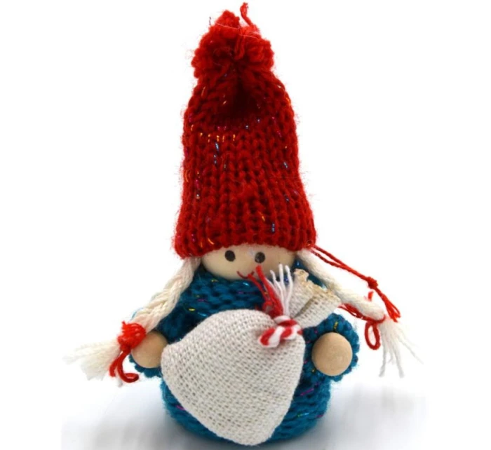 DEKORATIVNÍ PANENKA S TAŠKOU MODRÁ DÍVKA 7,5 CM DEKORATIVNÍ PANENKA S TAŠKOU MODRÁ DÍVKA 7,5 CM