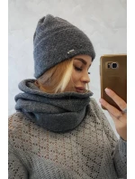 Dámská souprava s mohérem Pearl model 22103997 graphite - K-Fashion Dámská souprava s mohérem Pearl model 22103997 graphite - K-Fashion