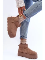 Kůže Sněhové Boty Na Platformě Tmavě Hnědé model 21630216 - Boto Kůže Sněhové Boty Na Platformě Tmavě Hnědé model 21630216 - Boto