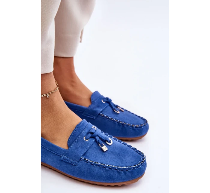 Klasické semišové mokasíny Modre Good Time
