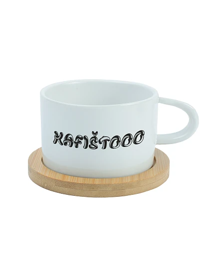 KAFIŠTOOO - bílý hrníček makronka 200 ml
