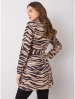 Dámský kabát EM PL 22215.55 černo-béžový - FPrice