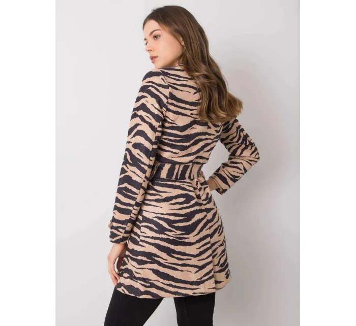 Dámský kabát EM PL 22215.55 černo-béžový - FPrice