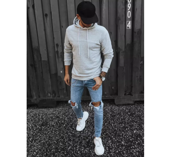 Pánská šedá mikina Dstreet BX5471