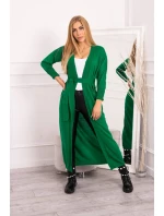 Sweter długi kardigan wiązany w talii zielony Sweter długi kardigan wiązany w talii zielony