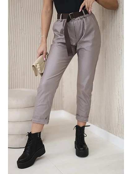 model 20553444 kalhoty s páskem fango - K-Fashion model 20553444 kalhoty s páskem fango - K-Fashion