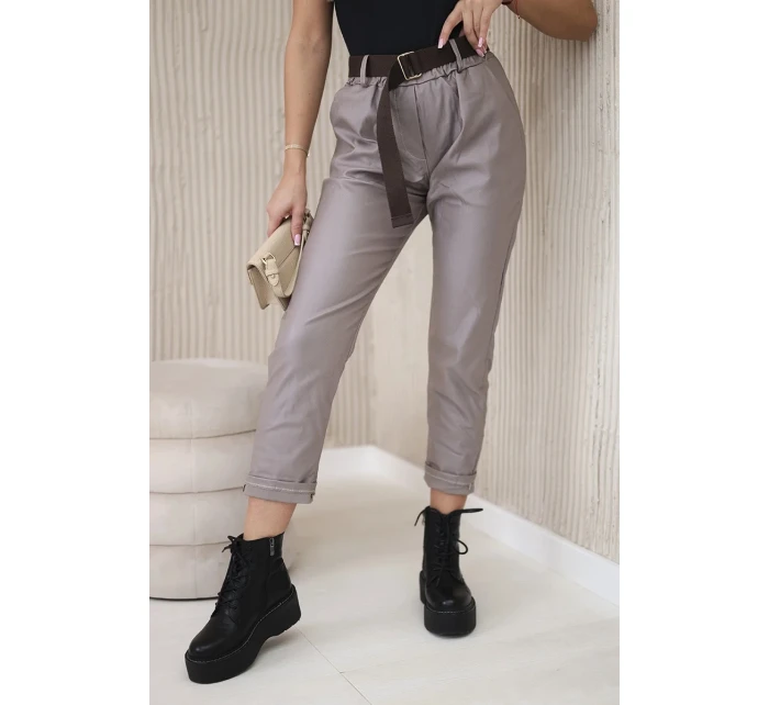 Voskované kalhoty s páskem fango