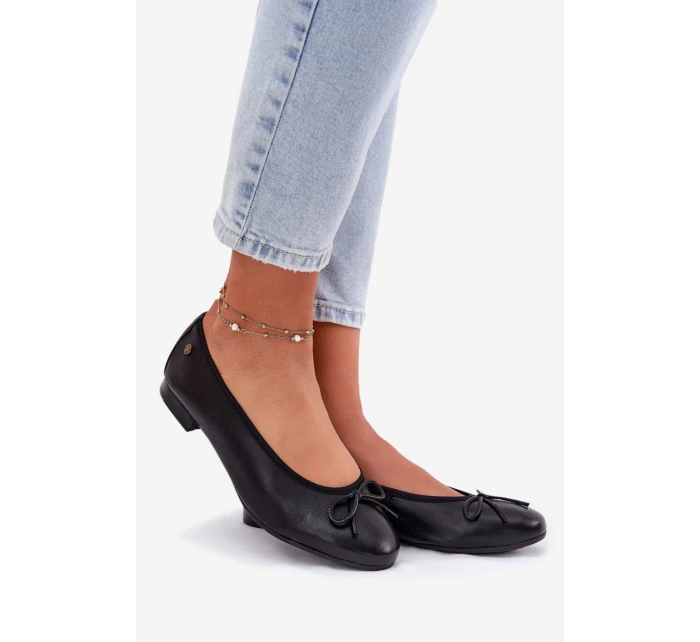 Kožené Baletky Dámské Maciejka P6800-01 Černé