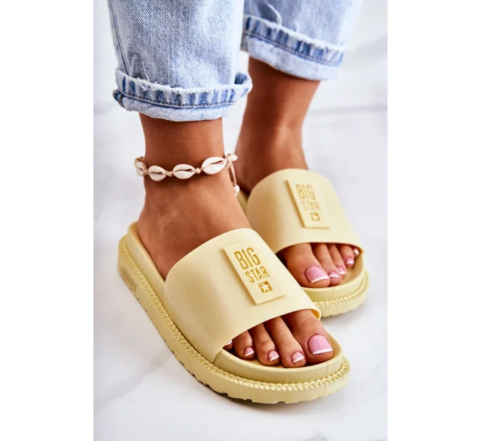 Dámské pantofle Big Star - žluté Dámské pantofle Big Star - žluté