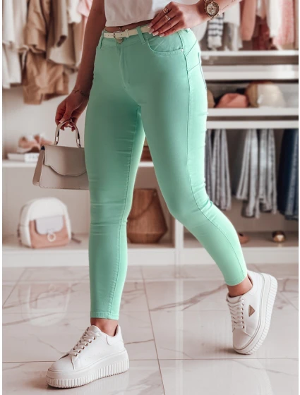 Dámské úzké kalhoty s páskem VIVASKIN mint FashionStreet UY2445