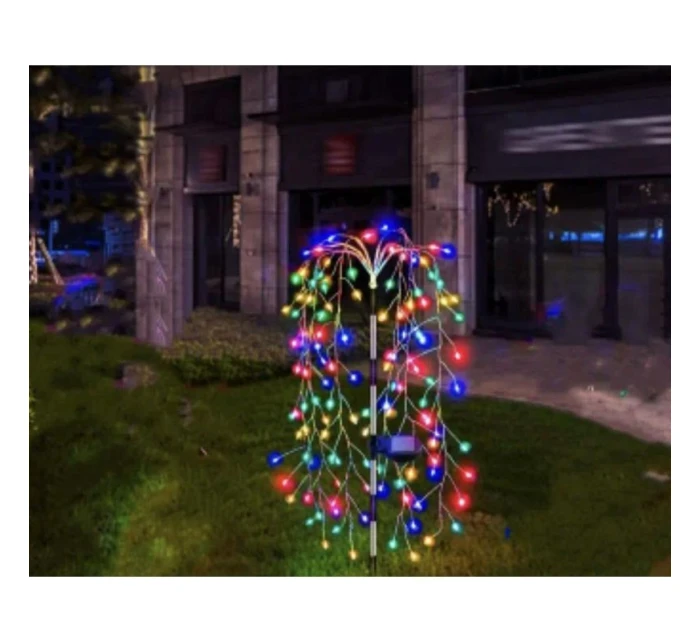 SOLÁRNÍ OHŇOSTROJ STROM LAMPA VÍCEBAREVNÝ 72CM 120 VEDL