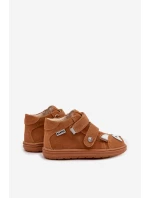 Kožené Dětské Boty Pro Chlapce S Motivem Lišky Bartek 8632063 Světle Hnědé