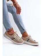 Dámské kožené tenisky D&A béžové Dámské kožené tenisky D&A béžové