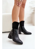 Zateplené Dámské Kotníkové Boty Na Podpatku Černé Relabina Zateplené Dámské Kotníkové Boty Na Podpatku Černé Relabina