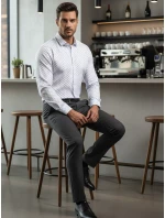 Pánská bílá košile FashionStreet DX2438 Pánská bílá košile FashionStreet DX2438