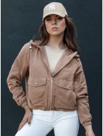 Dámská přechodná bunda s kapucí BELIJ camel FashionStreet TY4472