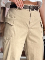 Dámské pytlovité kalhoty GOTRENDI dark beige FashionStreet UY2525