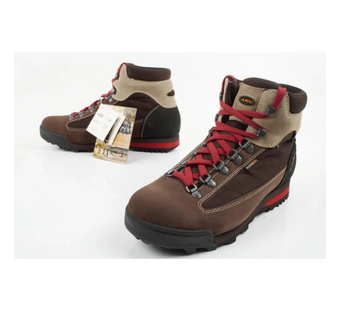 Aku Slope Gore-tex pánská kožená kotníková trekingová sportovní obuv hnědá Aku Slope Gore-tex pánská kožená kotníková trekingová sportovní obuv hnědá