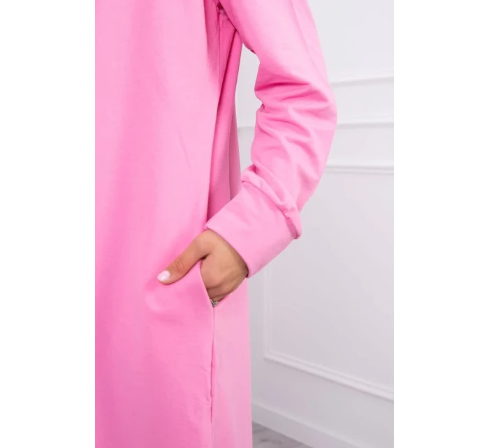 Světle růžová bunda s potiskem