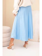 Sukně dámská viskózová rozšířená modrá