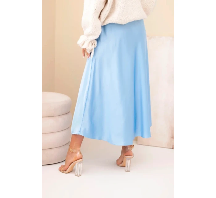 Sukně dámská viskózová rozšířená modrá