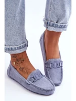 Dámské módní semišové mokasíny modré model 21625612 - Boto