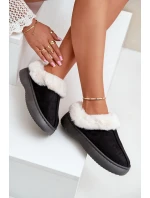 Dámské Pantofle S Kožíškem Černé Zinntia Dámské Pantofle S Kožíškem Černé Zinntia